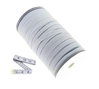 Abbaoww 1/2 Inch 70 Yards Braided Elastic, Springy Stretch Braided Elastic Cord Elastic Band, White