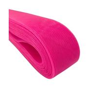 Abbaoww 50 Yards 3 Inch Soft Horsehair Braid for Polyester Boning Sewing Wedding Dress Dance Gowns Dress Accessories (Hot Pink)