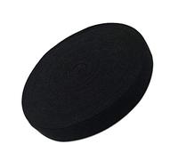 Abbaoww 50 Yards Cotton Twill Tape Ribbon 1.5 Inch, Soft Natural Webbing Herringbone Tape for Sewing DIY Craft, Black