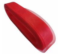 Abbaoww 50 Yards Stiff Red Horsehair Braid 1 Inch Wide for Sewing Wedding Dress Dance Gowns Accessories Shaping Trimming