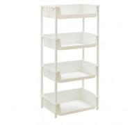 Abbaware 4 Tier Open Bookshelf, Multi-Functional, White