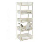 Abbaware 5 Tier Open Bookshelf, Multi-Functional, White