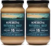 ABBCo Natural Beef Bone Broth Concentrate - 390g - Made in Australia from Australian Beef Bones (Pack of 2)