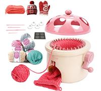 Abbcoert 32 Needles Knitting Machine, Smart Weaving Loom Round Knitting Machines with Row Counter,DIY Knitting Board Rotating Double Loom for Adults and Kids (32Needles)