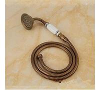 Abbcoert Shower Head Antique Bronze Classic Telephone Held Shower Head 1.5M Stainless Steel Shower Head Plumbing Brass Shower Hand Holder (Color: Shower Head Hose)