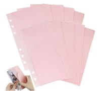 Abbdbd 10pcs A6 Binder Pockets with No Zipper, Budget Planner Inserts for 6 Ring Binder Zipless Budget Envelopes A6 Binder Pouch