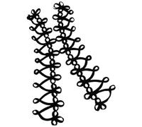 Abbdbd 1pair Handmade Gold Cord Patches, Double Row Large Plate Button Decorative Baroque Neckline Collar Sew on Patches for Clothing