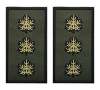 Abbdbd 2 Pcs Israel Patch Tactical Morale Israeli Rank Embroidered Hook and Loop Badge Military Uniform Emblem Applique for Clothes Backpack