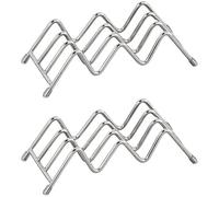 Abbdbd 2pcs Stainless Steel Drainage Soap Holder Simple Bathroom Soap Storage Rack Self Draining Dish Holder