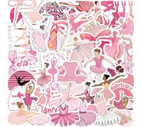 Abbdbd 50pcs Ballet Dance Stickers for Laptop Scrapbook Movements Vinyl Waterproof Aesthetic Stickers for Teens Adults