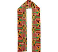 Abbdbd African Kente Print Stole Sash Traditional African Kente Scarf Unisex Kente Cloth Scarves for Men Women Kids