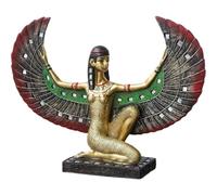 Abbdbd Ancient Egyptian Pharaoh King Statue Resin Egyptian Goddess Isis Sculpture Egyptian Sphinx Ornaments for Home Office Decor
