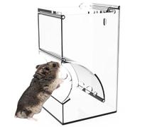 Abbdbd Automatic Hamster Feeder, Transparent Hamster Food Dispenser for Small Pets Such as Hamsters, Hedgehogs, Squirrels, Guinea Pigs, Birds
