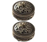 Abbdbd Brass Dragon Phoenix Incense Burner Pocket Hollow Incense Burner Mini Ornaments Chinese Traditional Tea Desk Decor
