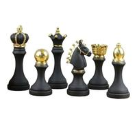 Abbdbd Chess Pieces Board Games Ornaments International Chess Figurines Simple Chessmen Resin Figurine Retro Office Home Decor