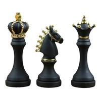 Abbdbd Chess Pieces Board Games Ornaments International Chess Figurines Simple Chessmen Resin Figurine Retro Office Home Decor