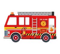 Abbdbd Fire Truck Photo Frame Cute Selfie Backdrop Novelty Frame for School Party Supplies Classroom Decoration