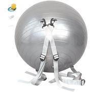 Abbdbd Fitness Somersault Auxiliary Ball Yoga Ball with Strap Pvc Thickened Inflatable Explosion-proof Exercise Ball Dance Pilates Equipment