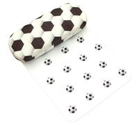 Abbdbd Football Pattern Glasses Case Pu Leather Eyeglass Case Hard Shell Eyeglasses Case Clamshell Glasses Case