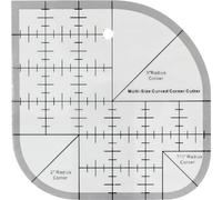 Abbdbd Grids Curved Corner Cutter Acrylic Sewing Curved Corner Cutter Ruler Transparent Templates Ruler for Diy Machine Quilting Ruler