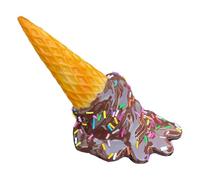 Abbdbd Ice Cream Cone Model Funny Prankish Ice Cream Cone Props Artificial Realistic Desset Food Photo Prop for Shop Display Desktop Decor