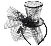 Abbdbd Mini Hat Headband Fascinator Sequin Tea Party Headpiece Carnival 1920s Party Halloween Christmas Costume Accessory