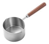 Abbdbd Mini Saucepan High Temperature Resistant Pot Stainless Steel Butter Warmer Mini Saucepans with Heat Resistant Wooden Handle
