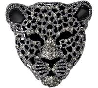 Abbdbd Unisex Leopards Shaped Brooches Rhinestone Leopard Pin Animal Lapel Pins Office Party Friend Accessories for Women