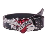 Abbdbd Unisex Red Heart Goth Belts Punk Studded Rivet Waist Belt Y2k Western Pu Leather Belts for Women Girls