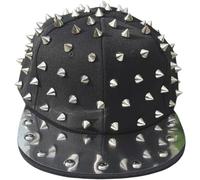 Abbdbd Unisex Studded Baseball Cap, Flat-Brim Baseball Hat Adjustable Spiky Sports Cap for Street Dance Skateboarding