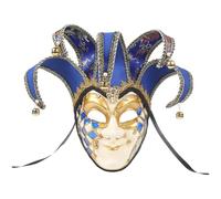 Abbdbd Vintage Venetian Mask Jester Mask Masquerade Mask Full Face Mardi Gras Mask Wall Decorative Art Collection Mask