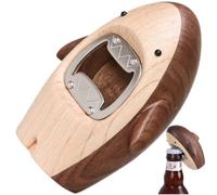 Abbdbd Wooden Shark Bottle Openers, Cartoon Ocean Animal Beer Bottle Opener Portable Shark Corkscrew Kitchen Tool for Bar Travel