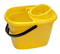 Abbey 12 Litre Plastic Socket Mop Bucket (Yellow)