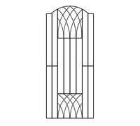 Abbey 1800mm High Bow Top Metal Garden Side Gates Wrought Iron Style Pedestian Gate (880mm Gap x 1800mm High VETB)