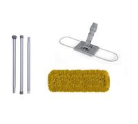 Abbey 40 Centimetre Yellow Sweeper Mop Kit With Handle And Frame. Ideal To Use On All Hard Floors