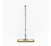 Abbey 40cm Flat Mop for Floor Cleaning - Heavy Duty Commercial Yellow Sweeper Mop Kit with Handle and Frame - Floor Dusters for Wooden Floors and Hard Floors
