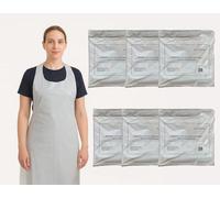 Abbey 600 Disposable White Plastic Aprons - 6 x 100 Pack | Waterproof Polythene Aprons | Food Safe & Anti-Bacterial | Bulk Catering, Medical, Cleaning PPE