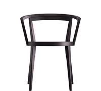 Abbey Armchair chair with armrests Horgenglarus beech, black-red, satin finish - HORGENGLARUS 920 a BB 310 SG