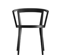Abbey Armchair chair with armrests Horgenglarus beech black satin finish - HORGENGLARUS 920 a BB 203 SG