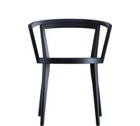 Abbey Armchair chair with armrests Horgenglarus beech midnight blue, satin finish - HORGENGLARUS 920 a BB 320 SG