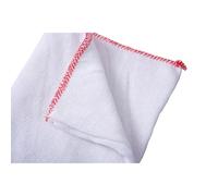 Abbey Bleached Dish Cloth (Pack Of 10)One Size White/Red ST179