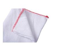 Abbey Bleached Dish Cloth (Pack Of 10) White/red (One Size)