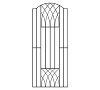 Abbey Bow Top Tall Metal Garden Gate 180cm High Black