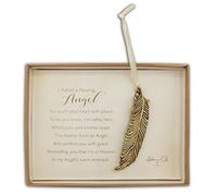 Abbey & CA Gift Bo Passing Angel Feather Ornament On White Ribbon