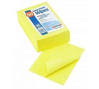 Abbey CCY058 Large Ocean Wipes, Yellow (Pack Of 50)