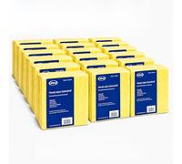 Abbey Disposable J Cloths Non Woven Wipes, 20x Packs of 50, (Yellow)