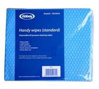 Abbey Disposable J Cloths Non Woven Wipes Packet Of 50 (Blue)