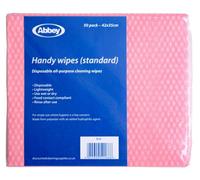 Abbey Disposable J Cloths Non Woven Wipes Packet Of 50 (Red)