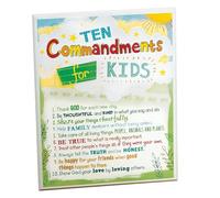Abbey Gift 8 1/4" x 10 1/4" Ten Commandments for Kids Plaque