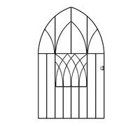 ABBEY Modern Low Bow Top Metal Garden Gate Wrought Iron Style Pedestrian Gate (914mm GAP x 1340mm High ABZP52)